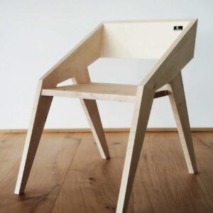 Maple wood designer chair