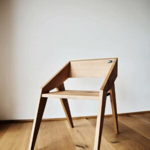 Designer chair made of oak